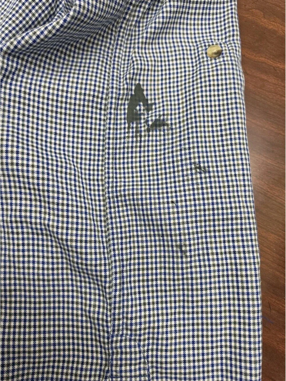 The North Face XXL Blue Check Plain Long Sleeve Hiking Outdoor Button Shirt